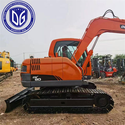 qualidade  DX80 8 Tons Used Doosan Excavator Hydraulic Excavator Machine fábrica