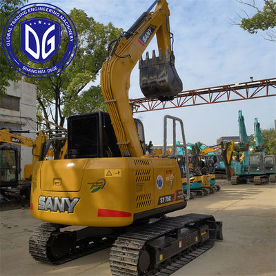 Sy75 Excavadora SANY de 7,5 toneladas usada com capacidades de penetração no solo melhoradas