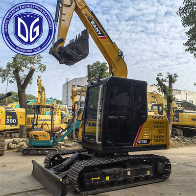 Sy75 Excavadora SANY de 7,5 toneladas usada com capacidades de penetração no solo melhoradas