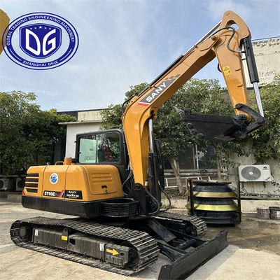 Sany Sy55C Excavador usado de 5,5 toneladas Com sistema de arranque rápido do motor e tela brilhante