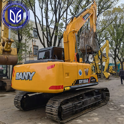 Excavadora de segunda mão de 15,5 toneladas Sy155C Sany com consumo de combustível ideal
