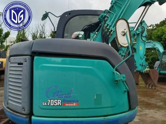 Excavadora Kobelco de 7 toneladas Sk70 Usada com sistemas de refrigeração eficientes