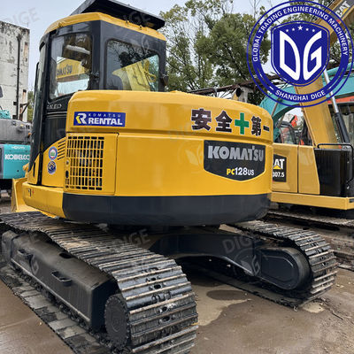 Excavadora PC128US pouco utilizada com capacidades eficientes de manuseio de materiais
