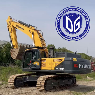 Inovadora R485 Excavadora Hyundai Usada 48,5t Vários recursos de segurança