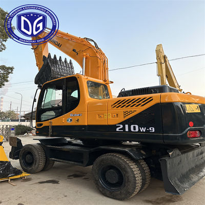 Excavadora de rodas Hyundai usada Modelo 210W-9 Original com materiais duráveis
