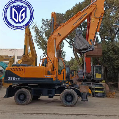 Excavadora de rodas Hyundai usada Modelo 210W-9 Original com materiais duráveis