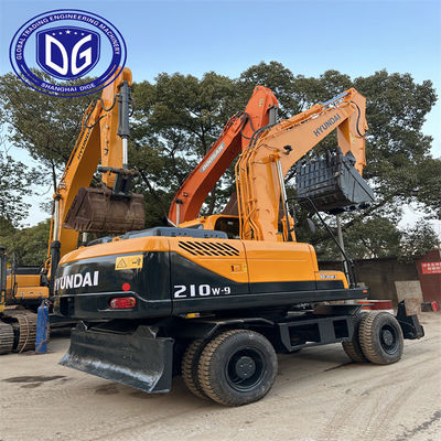 Excavadora de rodas Hyundai usada Modelo 210W-9 Original com materiais duráveis