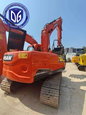 Excavadora hidráulica usada Doosan DX140 de 14 toneladas, excelente qualidade e bom preço
