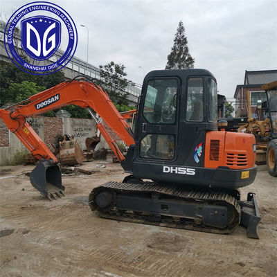Excelente estado DH55 Excavadora Doosan Usada 5,5 toneladas Com manutenção profissional