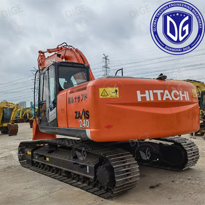 24 toneladas ZX240 Usado Hitachi Excavator Usado Excavator Crawler Moving Drive Hidráulico
