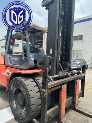 8t 8FDA80 Toyota Usado em empilhadeira de forquilhas Poderosa empilhadeira de forquilhas de forquilhas Usadas Máquina hidráulica