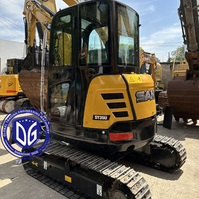 Usado Sany SY35 3.5Ton Pequena Excavadora de rastreador Quase novo Com design compacto