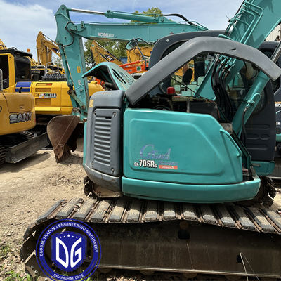 Escavadeira Pequena Kobelco SK70 Usada de 7 Toneladas, Profundidade de Escavação 4160mm, Boa Condição