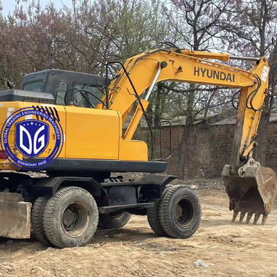 Splendid Used Hydraulic Excavator Hyundai 150W Wheel Excavator Superior Tração