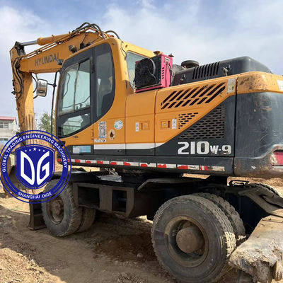 Hyundai 210W-9 Excavadora de rodas usadas de 21 toneladas, Originária da Coreia, disponível agora
