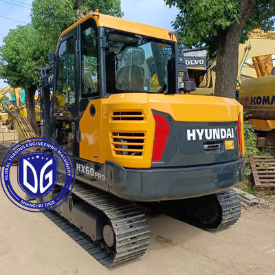 Hyundai HX60 6ton Crawler Excavator Novo e mais recente modelo com baixos níveis de ruído