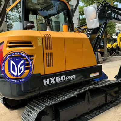 Hyundai HX60 6ton Crawler Excavator Novo e mais recente modelo com baixos níveis de ruído