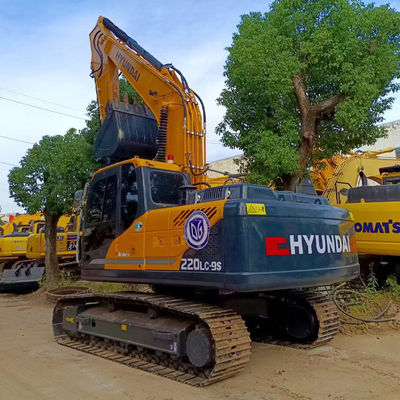 Excavadora de 20 toneladas da marca coreana Hyundai 220LC-9S Excavadora usada para equipamentos de construção da Hyundai