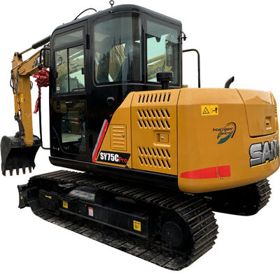 7Excavadora Sany SY75 Usada de 5 toneladas de marca chinesa Excavadora para venda Sany Equipamento de construção