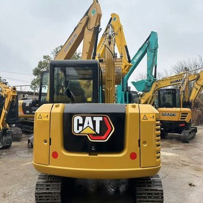 Excavadora Caterpillar usada 5,6 km/h Velocidade e manobrabilidade para locais de reconstrução urbana ocupados