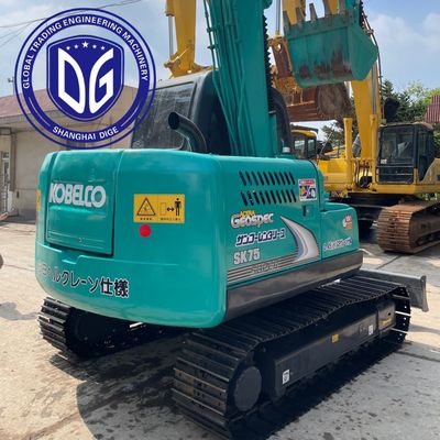 Kobelco SK75 usado Excavador de trilhos de movimento Tipo compacto