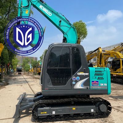 Kobelco SK75 usado Excavador de trilhos de movimento Tipo compacto