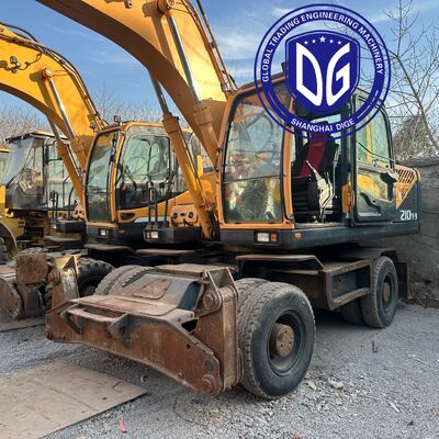 Escavadeira de rodas Hyundai 210W-9 usada para venda | Eficiente e pronto para exportação