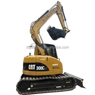 Escavadeira Caterpillar 308C de 8t usada em estoque com preço barato, venda quente em bom estado, escavadeira potente de segunda mão à venda